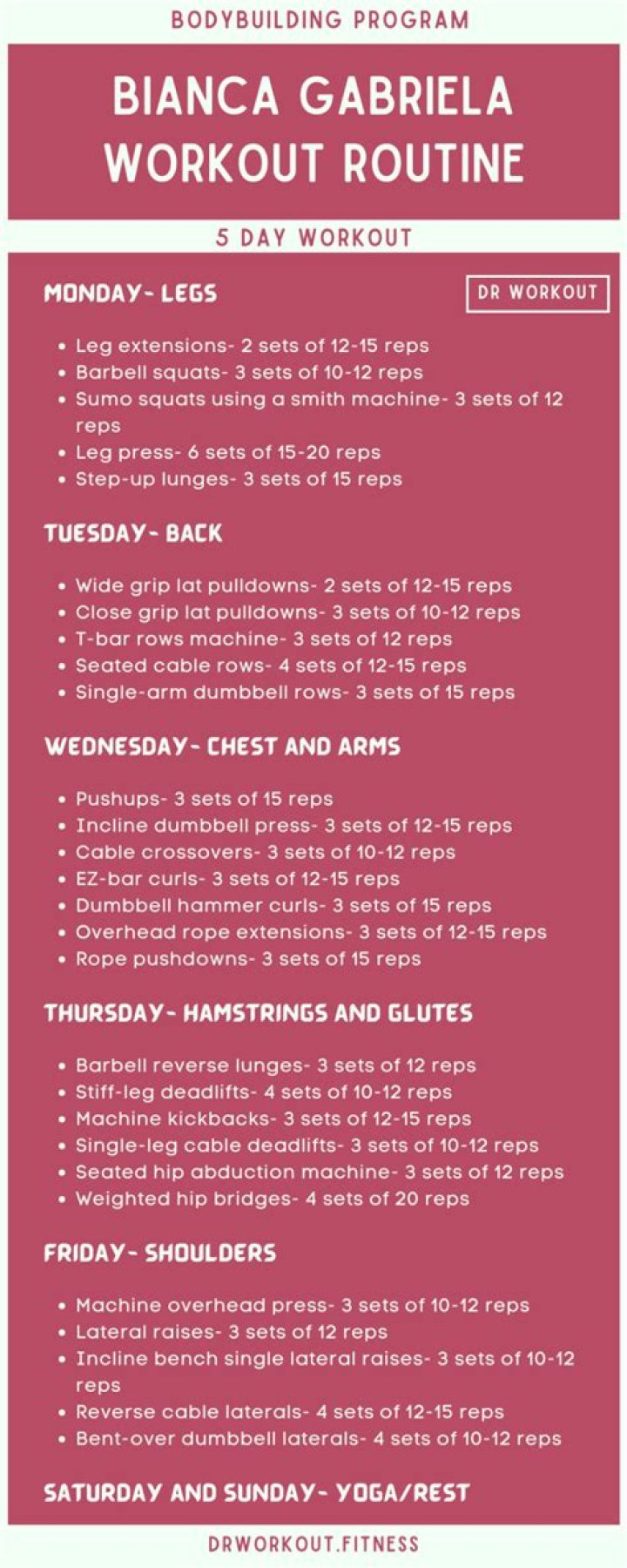 Viva Bianca Workout Routine